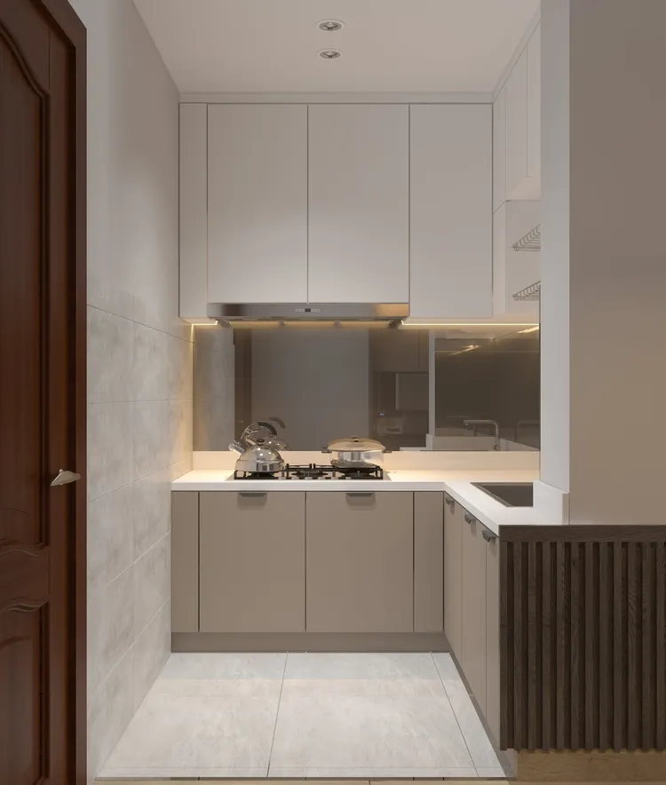 Concept nội thất nhà bếp Căn hộ chung cư Mỹ Phúc Quận 8 phong cách Hiện đại Modern