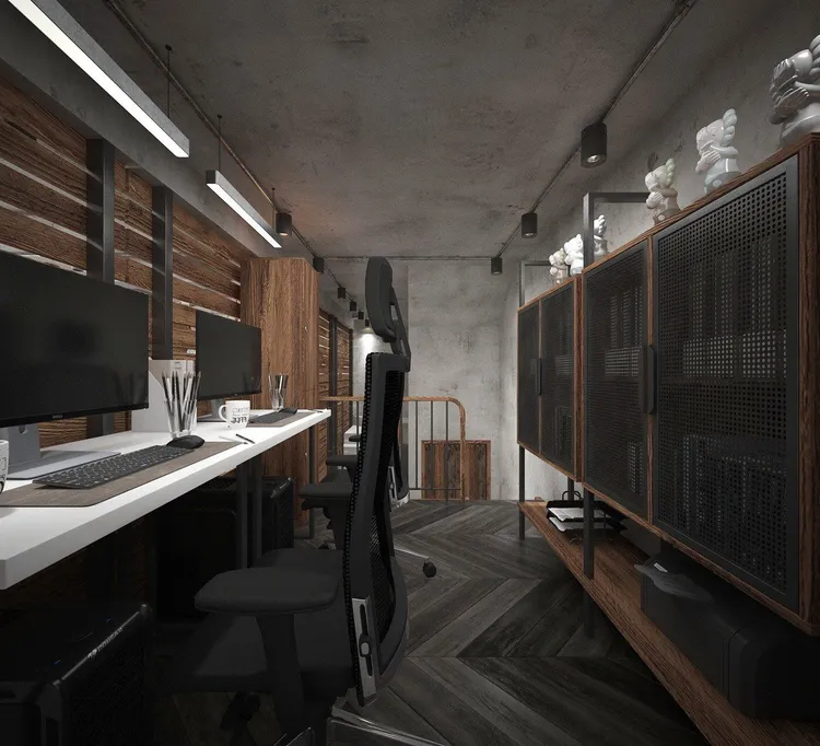 Concept nội thất khu vực văn phòng Shop GO FARM Gò Vấp