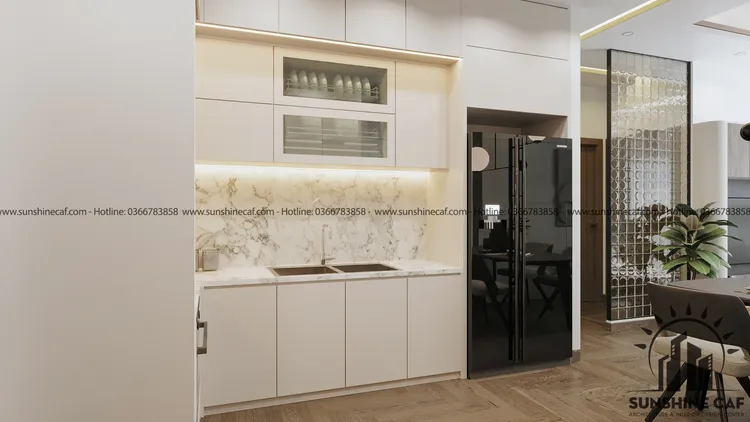 Concept nội thất nhà bếp Căn hộ Kingston Residence phong cách Hiện đại Modern