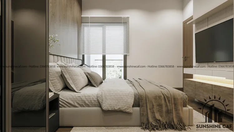 Concept nội thất phòng ngủ Căn hộ Kingston Residence phong cách Hiện đại Modern