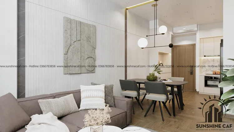 Concept nội thất phòng khách Căn hộ Kingston Residence phong cách Hiện đại Modern