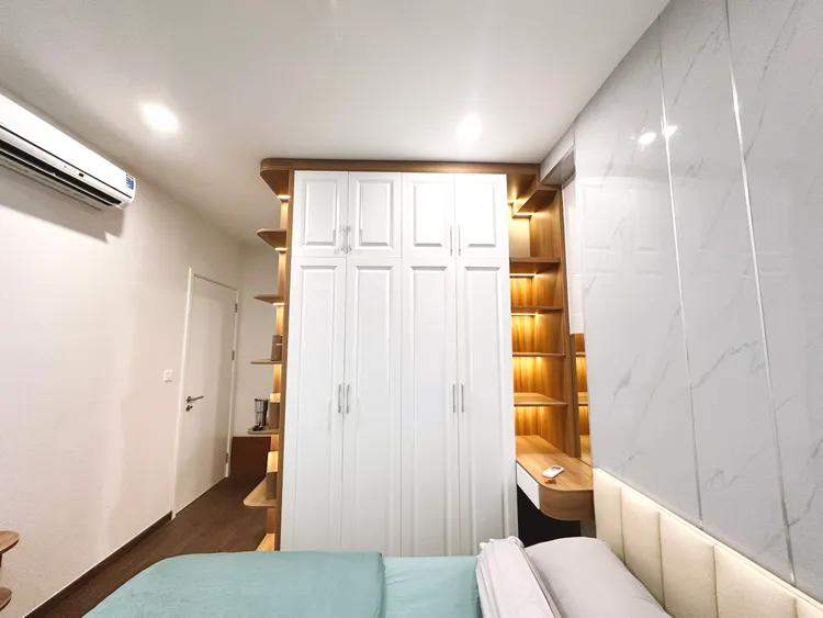 Hoàn thiện nội thất phòng ngủ Căn hộ mẫu Thuận An, Bình Dương phong cách Hiện đại Modern