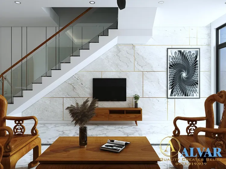 Concept nội thất phòng khách Nhà phố KĐT Vạn Phúc City phong cách Hiện đại Modern