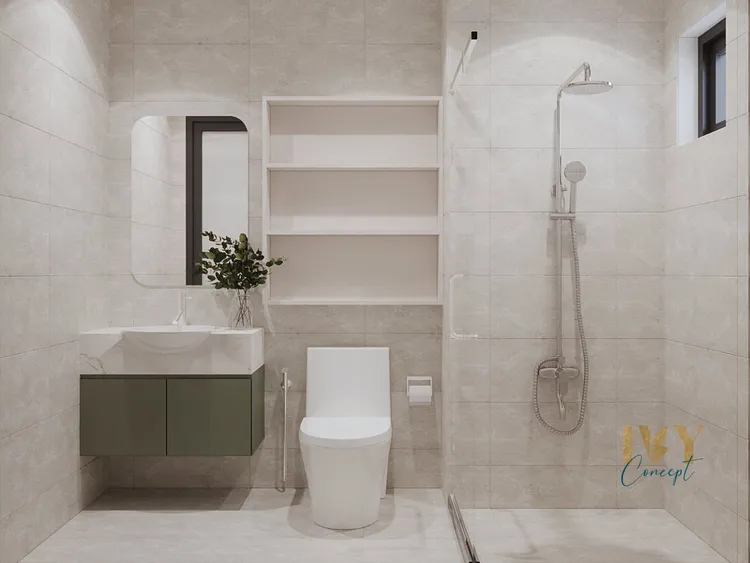 Concept nội thất phòng tắm, nhà vệ sinh Căn hộ Q7 Saigon Riverside Complex phong cách Bắc Âu Scandinavian