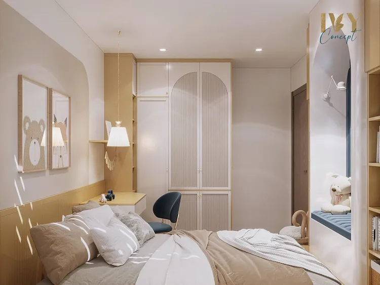 Concept nội thất phòng ngủ cho bé Căn hộ Q7 Saigon Riverside Complex phong cách Bắc Âu Scandinavian