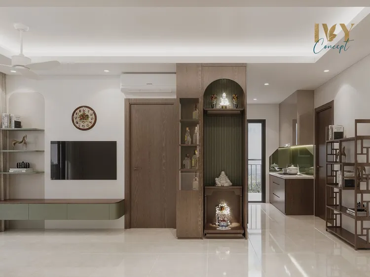 Concept nội thất phòng khách Căn hộ Q7 Saigon Riverside Complex phong cách Hiện đại Modern