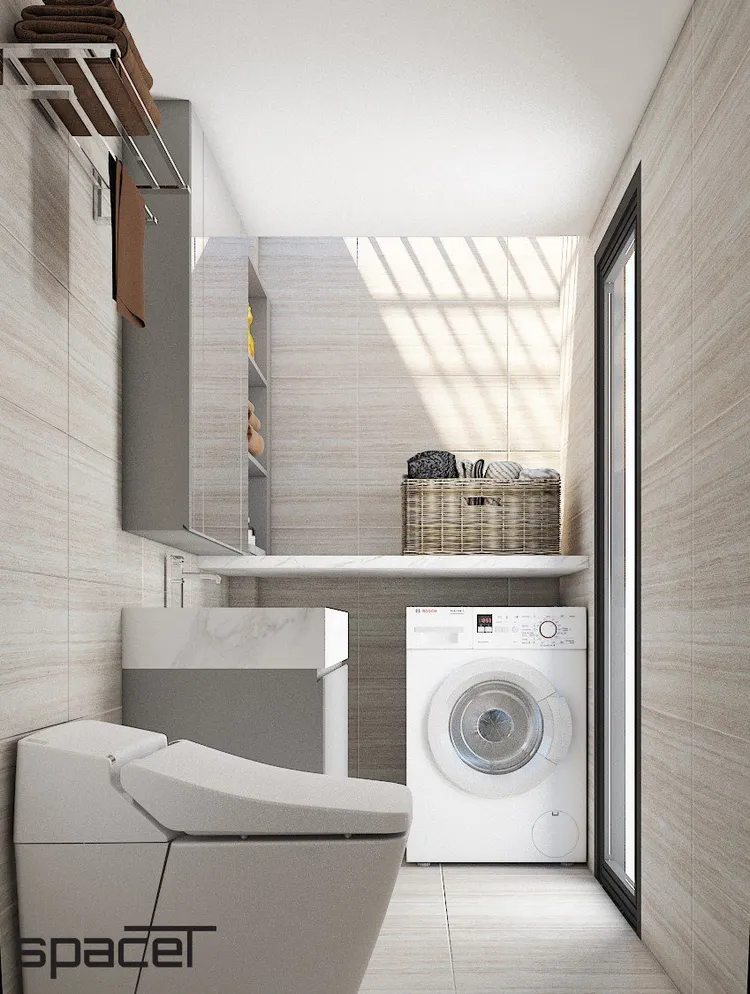 Concept nội thất phòng tắm, nhà vệ sinh Nhà phố tại Quận Bình Tân phong cách Hiện đại Modern