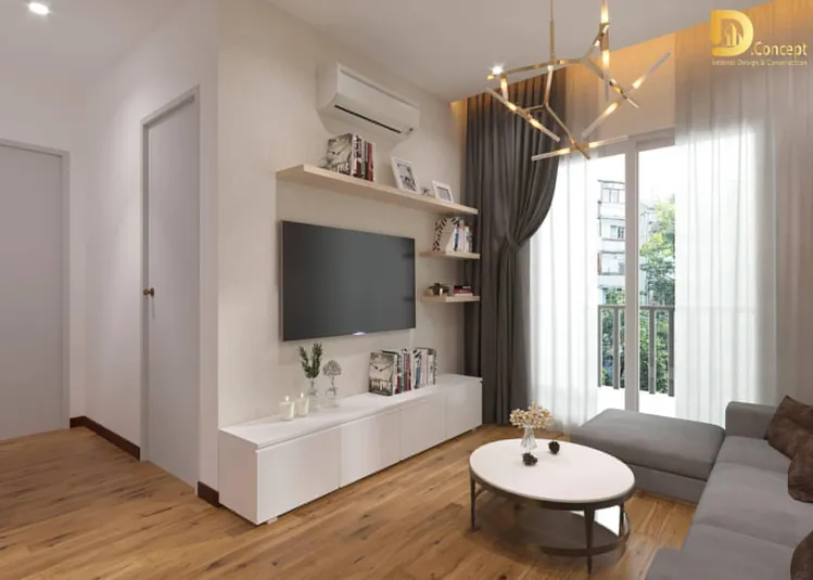 Concept nội thất phòng khách Căn hộ Quận 8 phong cách Hiện đại Modern
