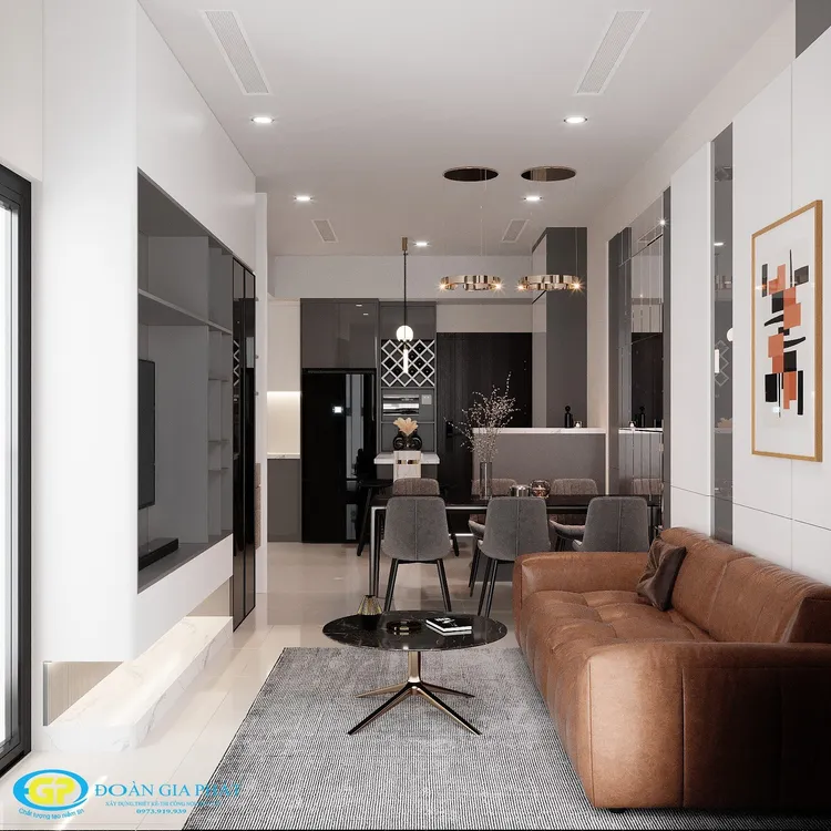 Concept nội thất phòng khách Căn hộ Picity Quận 12 phong cách Hiện đại Modern