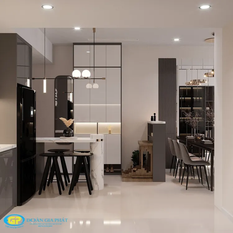 Concept nội thất nhà bếp Căn hộ Picity Quận 12 phong cách Tối giản Minimalist