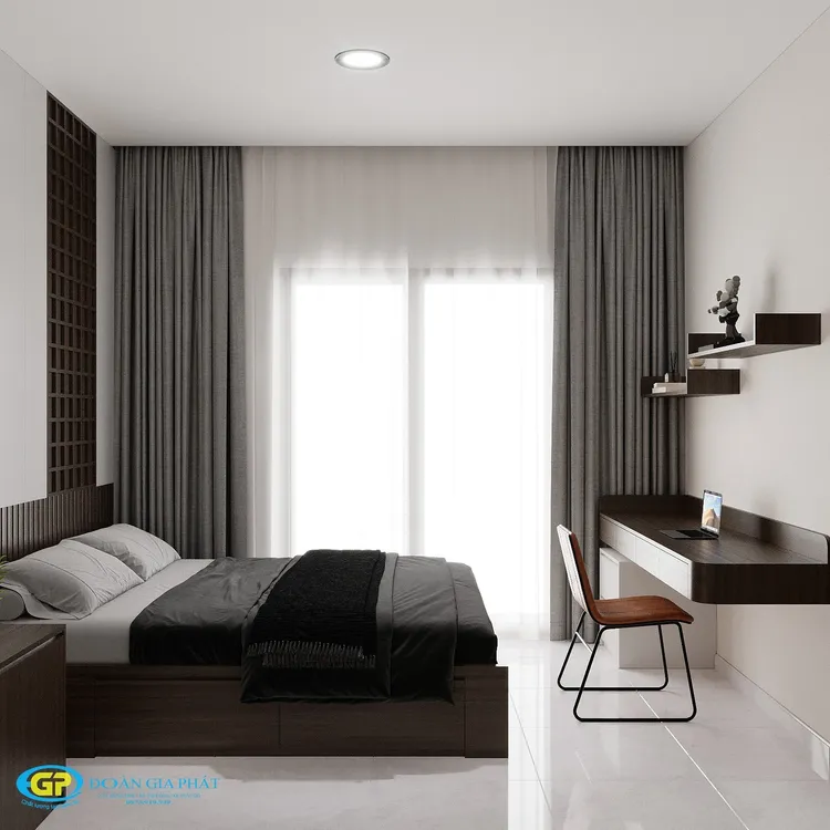 Concept nội thất phòng ngủ Căn hộ chung cư tại Bình Dương phong cách Tối giản Minimalist