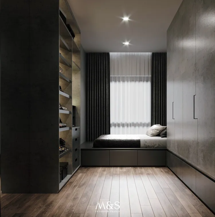 Concept nội thất phòng ngủ Căn hộ Đảo Kim Cương Quận 2 phong cách Tối giản Minimalist