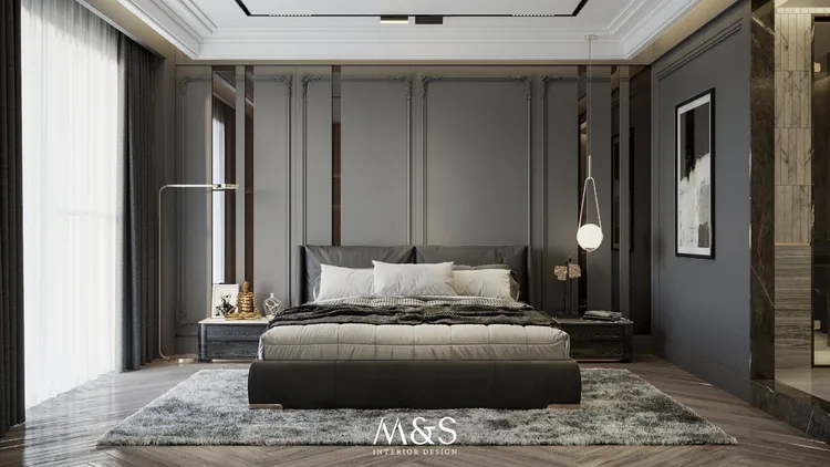 Concept nội thất phòng ngủ master Căn hộ Riverpark Premier Quận 7 phong cách Tân cổ điển Neo Classic