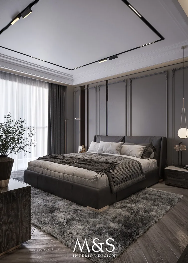 Concept nội thất phòng ngủ master Căn hộ Riverpark Premier Quận 7 phong cách Tân cổ điển Neo Classic