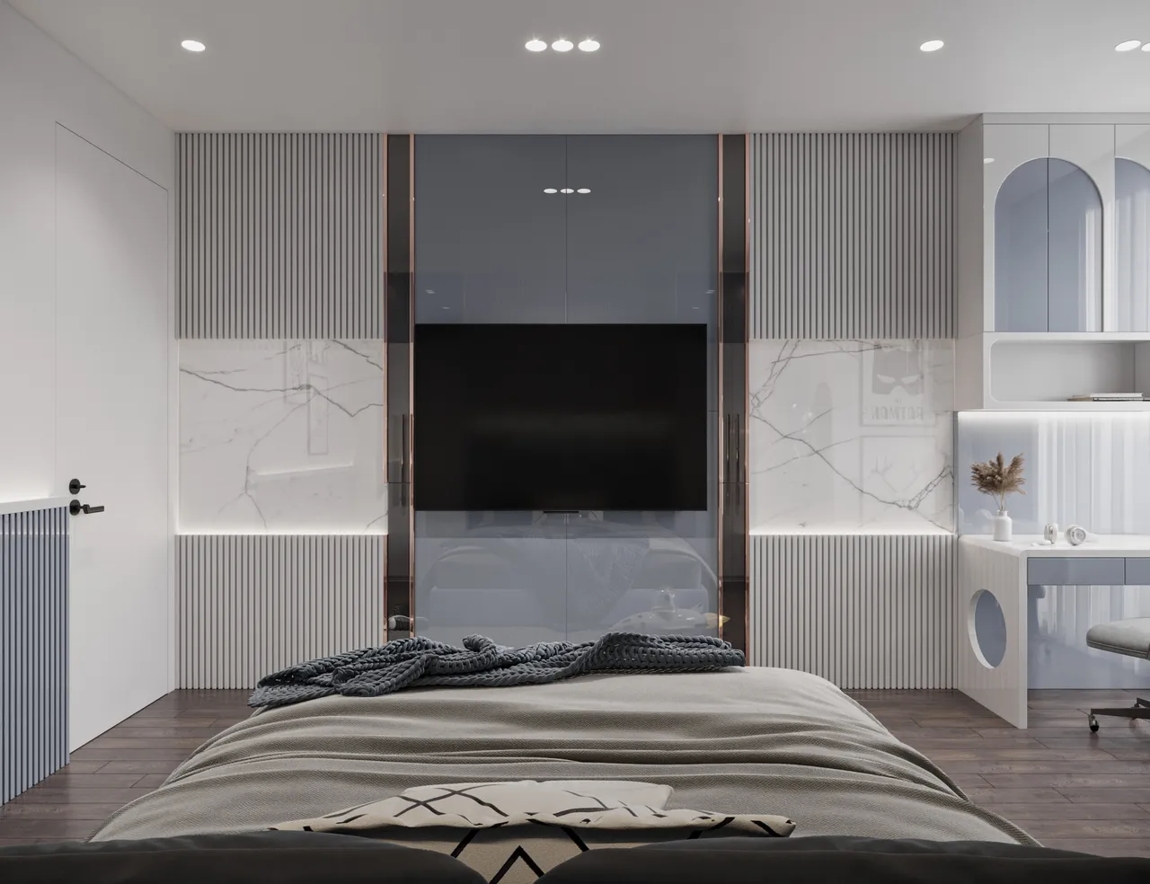 Concept nội thất phòng ngủ Căn hộ tại Thảo Điền Quận 2 phong cách Hiện đại Modern