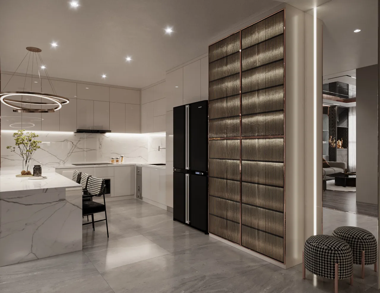 Concept nội thất phòng ăn, nhà bếp Căn hộ tại Thảo Điền Quận 2 phong cách Hiện đại Modern