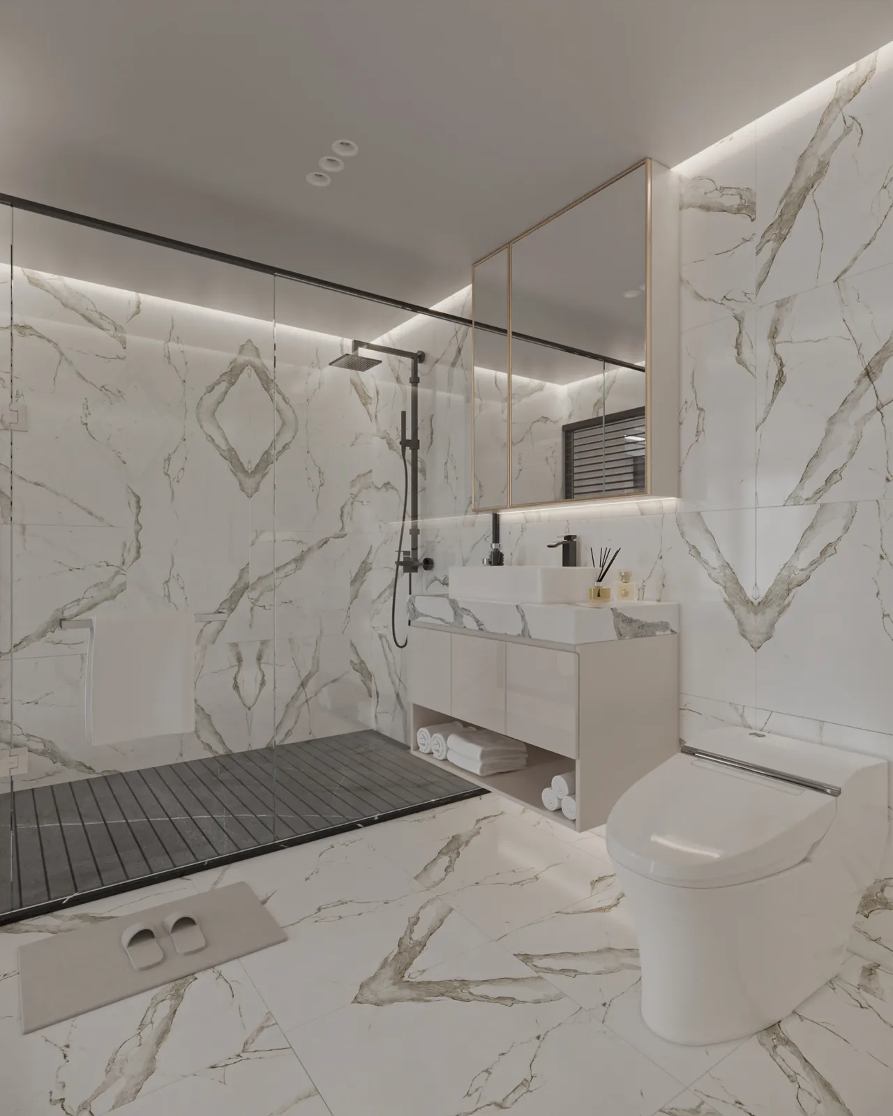 Phòng tắm - Căn hộ duplex D'Lusso Quận 2 - Phong cách Modern 