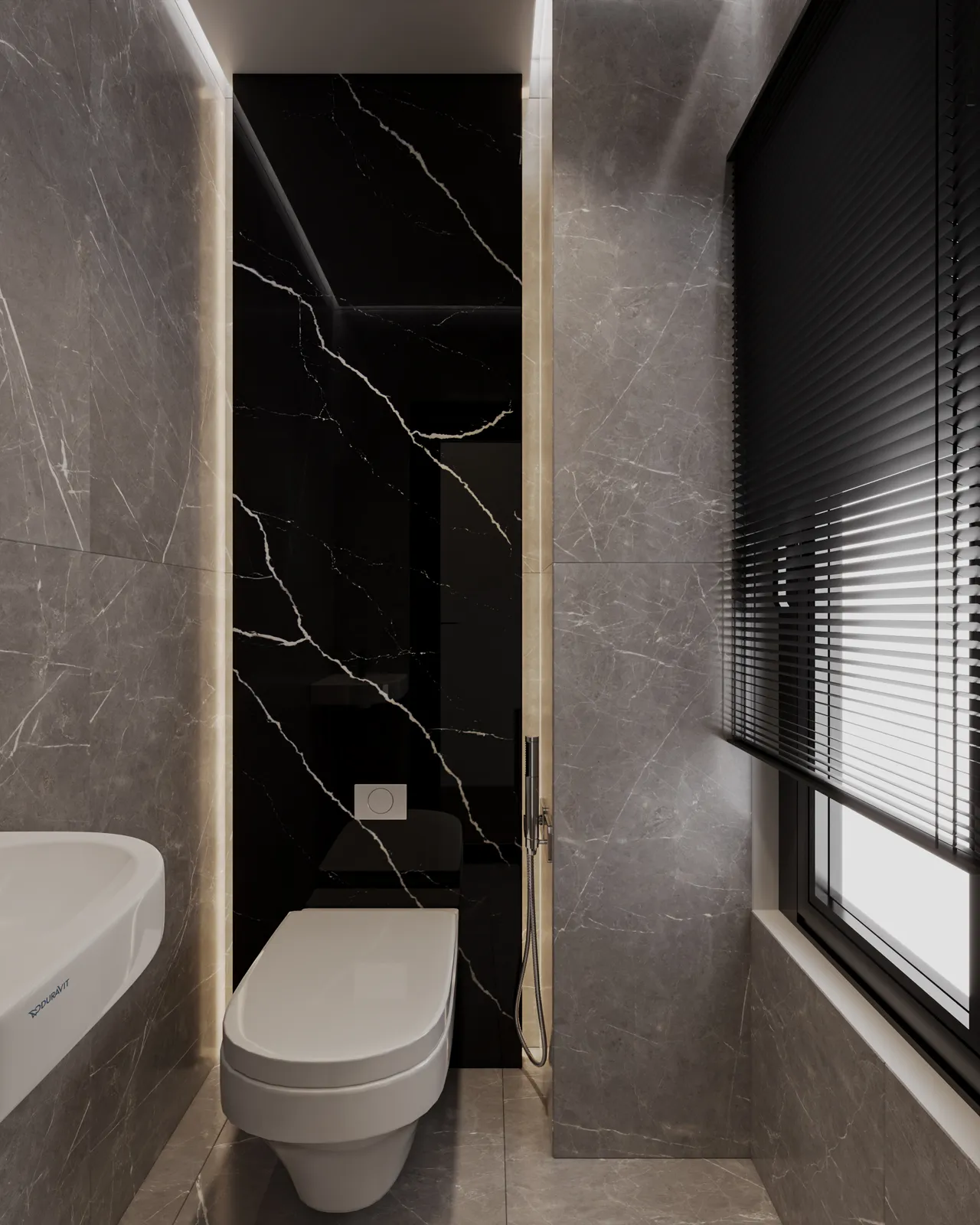 Concept nội thất nhà vệ sinh trong phòng sinh hoạt chung Nhà phố Hóc Môn phong cách Hiện đại Modern
