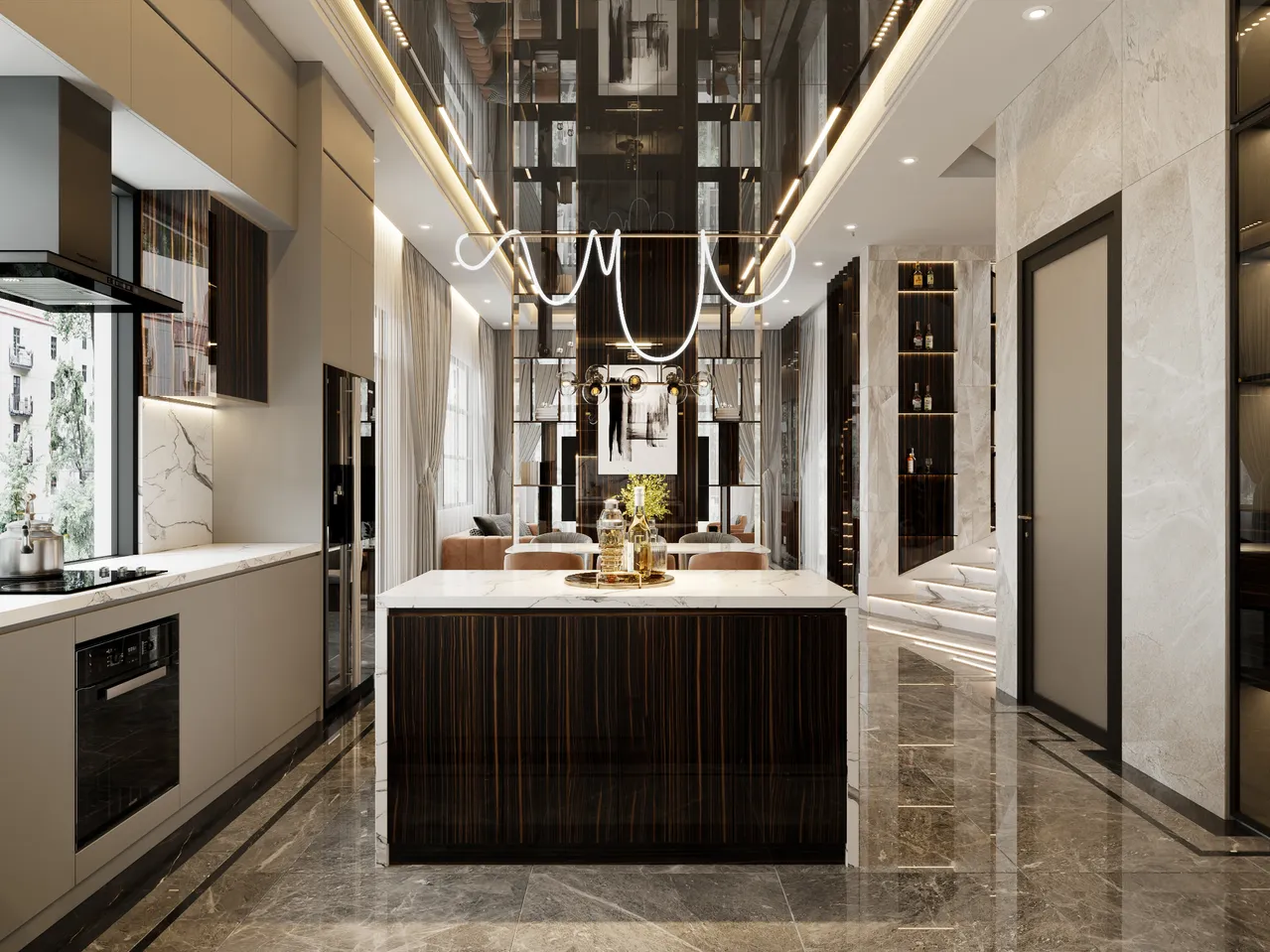 Concept nội thất nhà bếp Biệt thự Đồng Nai phong cách Hiện đại Modern