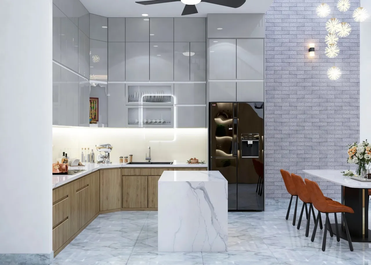 Concept nội thất phòng ăn, nhà bếp Nhà phố Biên Hòa, Đồng Nai phong cách Hiện đại Modern