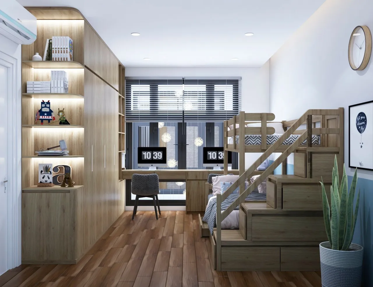 Concept nội thất phòng ngủ cho bé Nhà phố Biên Hòa, Đồng Nai phong cách Hiện đại Modern