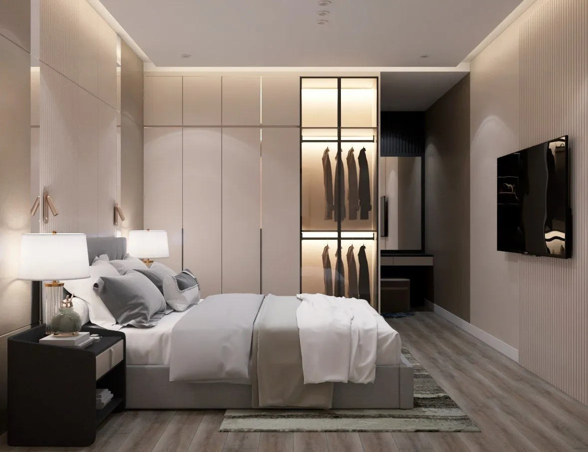 Concept nội thất phòng ngủ Nhà phố An Giang phong cách Hiện đại Modern