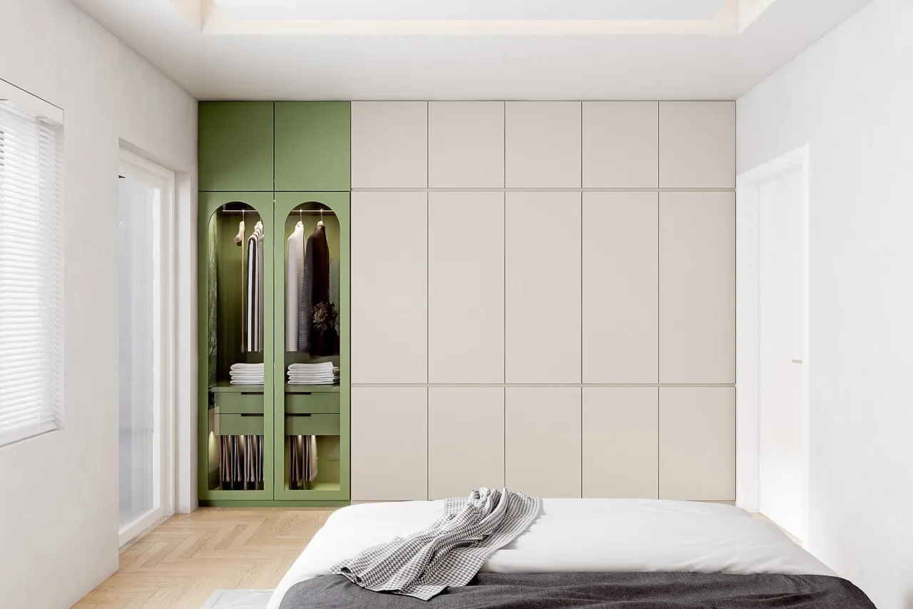 Concept nội thất phòng ngủ Căn hộ tại Tân Bình phong cách Hiện đại Modern