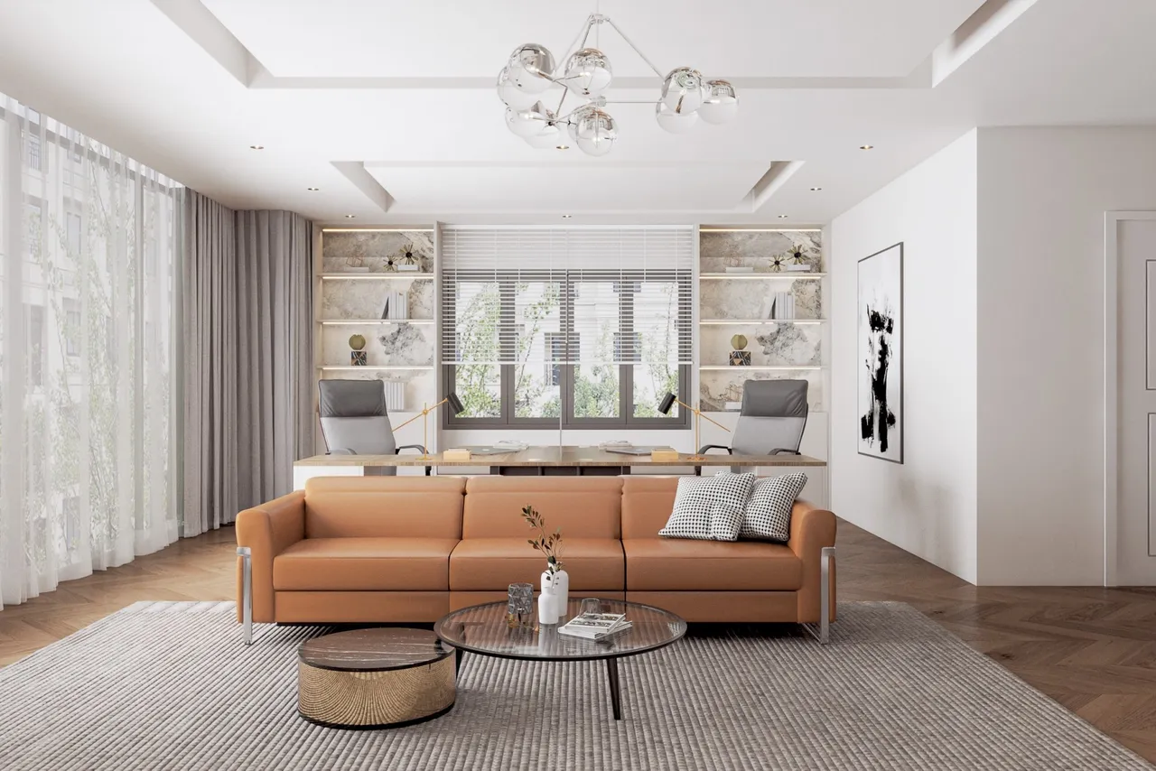 Concept nội thất phòng khách Căn hộ tại Tân Bình phong cách Hiện đại Modern