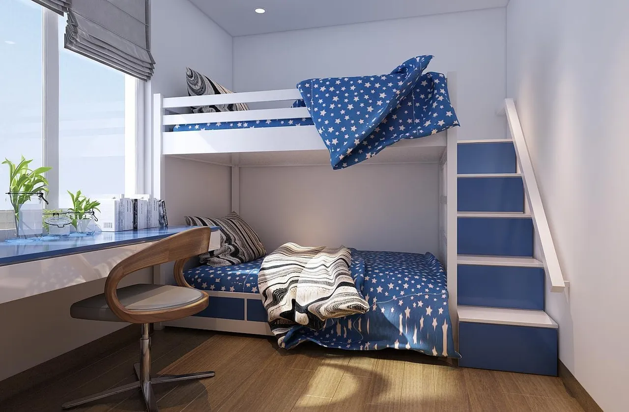 Concept nội thất phòng ngủ cho bé Căn hộ Moonlight Bình Tân phong cách Bắc Âu Scandinavian