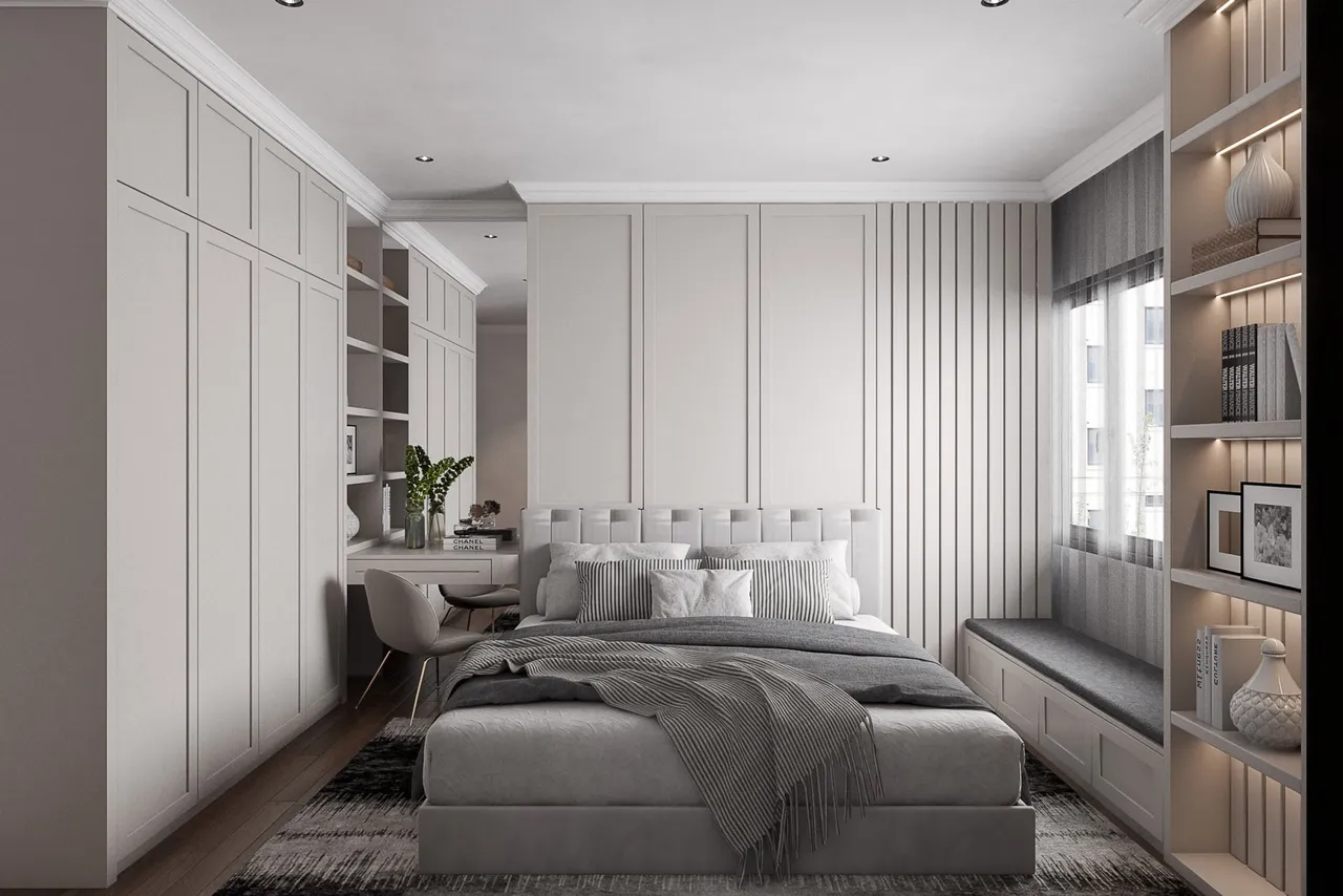 Concept nội thất phòng ngủ Căn hộ Saigon South Residences phong cách Hiện đại Modern