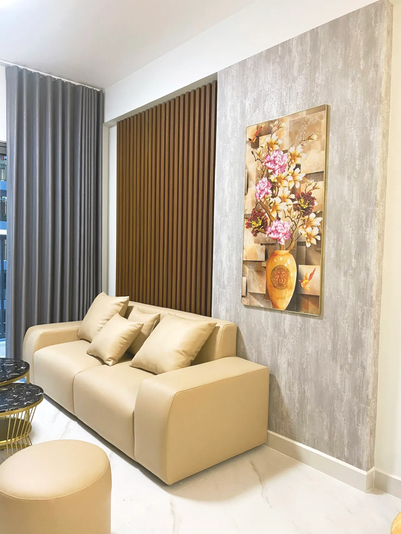Hoàn thiện nội thất phòng khách Căn hộ chung cư Lovera Vista Khang Điền phong cách Hiện đại Modern