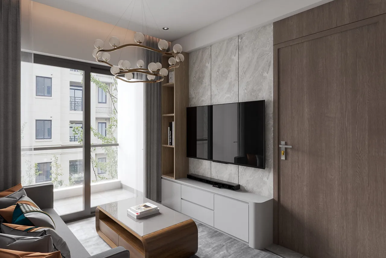 Concept nội thất phòng khách Căn hộ Westgate Bình Chánh phong cách Hiện đại Modern, phong cách Bắc Âu Scandinavian