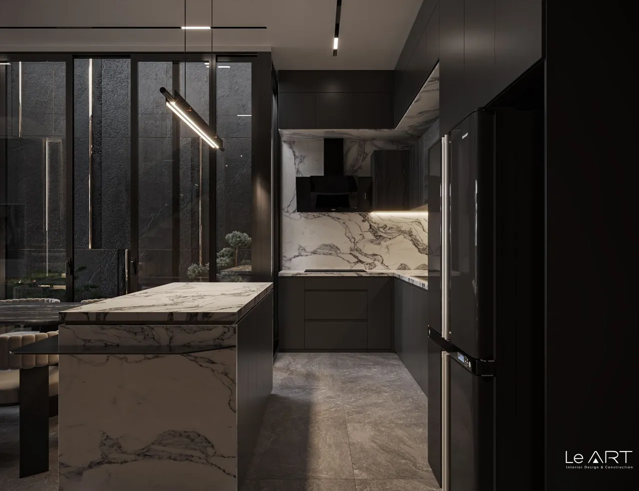 Concept nội thất nhà bếp Nhà phố Tây Ninh phong cách Hiện đại Modern