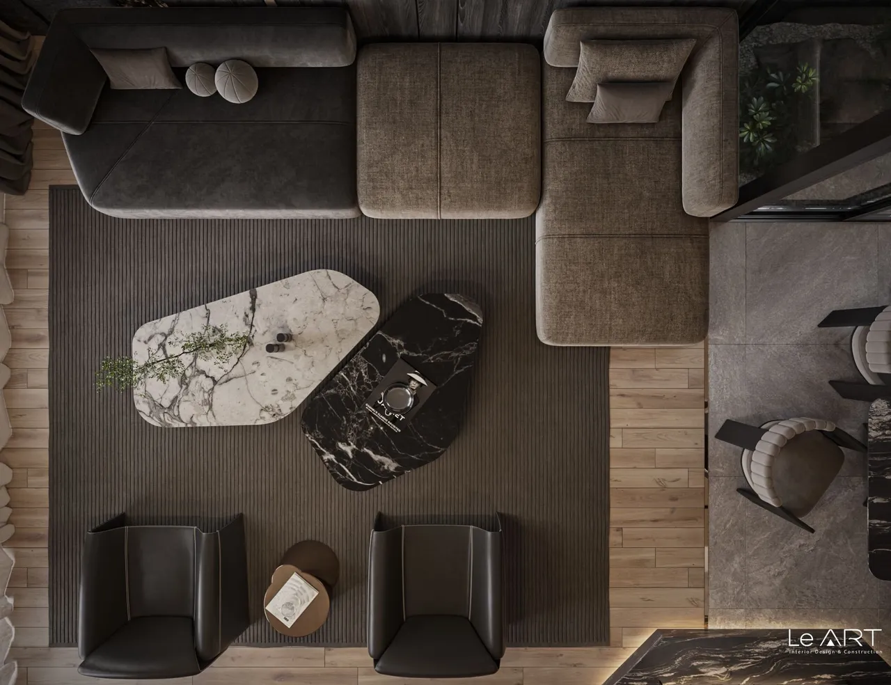 Concept nội thất phòng khách Nhà phố Tây Ninh phong cách Hiện đại Modern