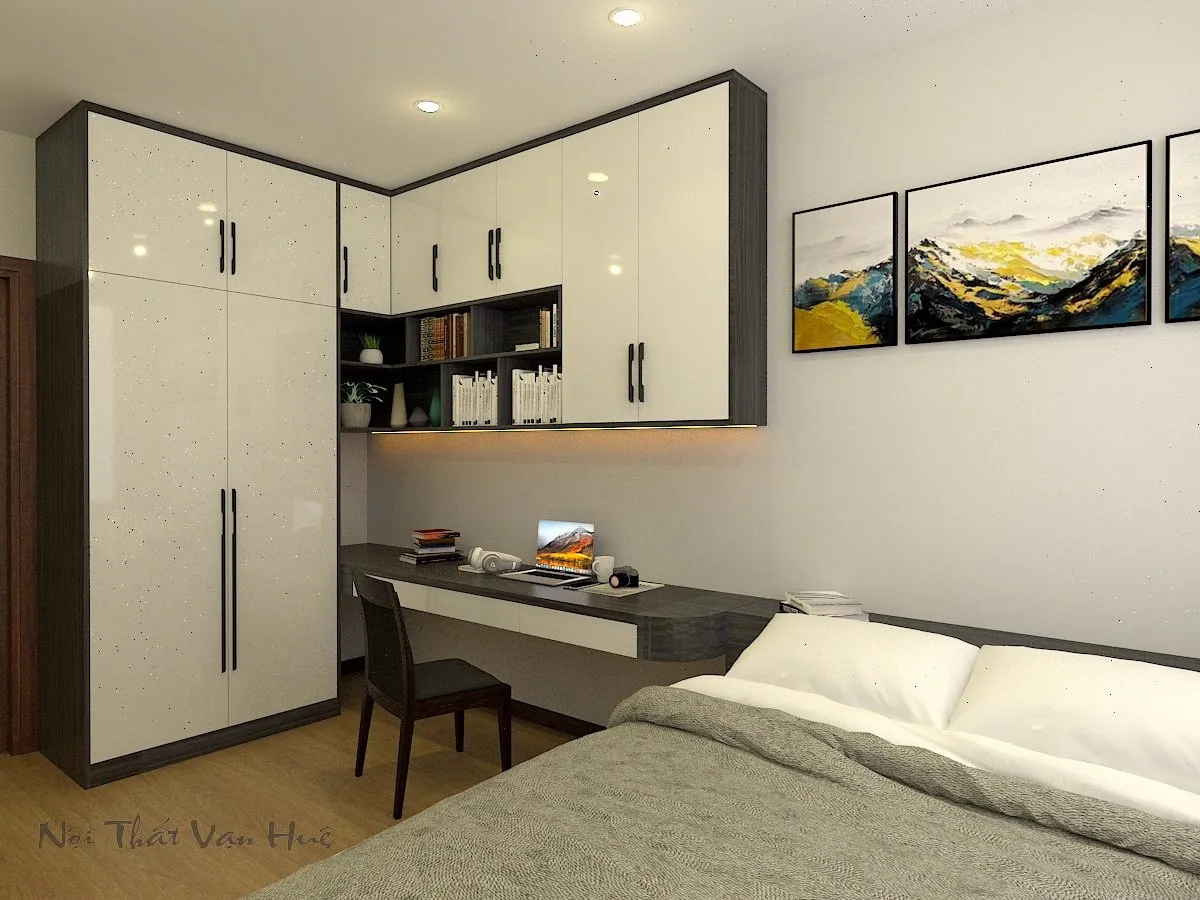 Concept nội thất phòng ngủ Căn hộ chung cư C Sky View phong cách Hiện đại Modern