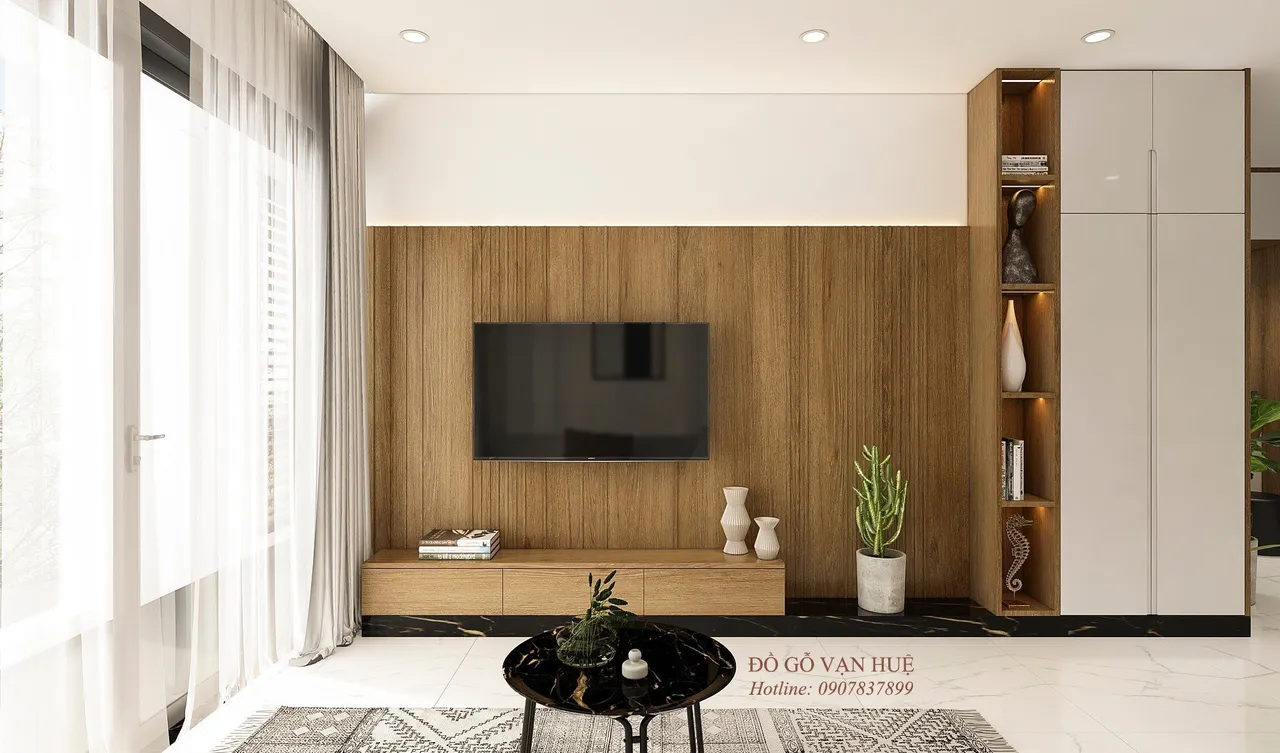Concept nội thất phòng khách Căn hộ C Sky View phong cách Hiện đại Modern