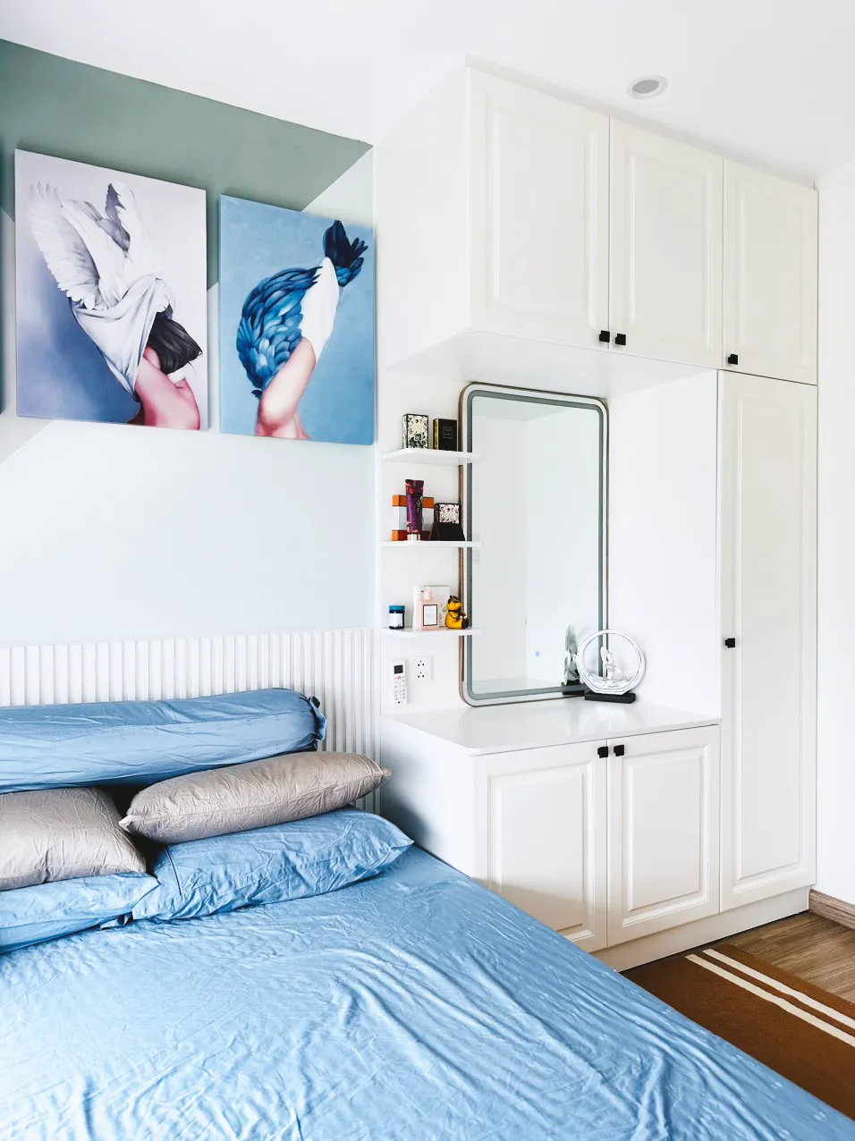 Hoàn thiện nội thất phòng ngủ Căn hộ chung cư Vinhomes Quận 9 phong cách Hiện đại Modern