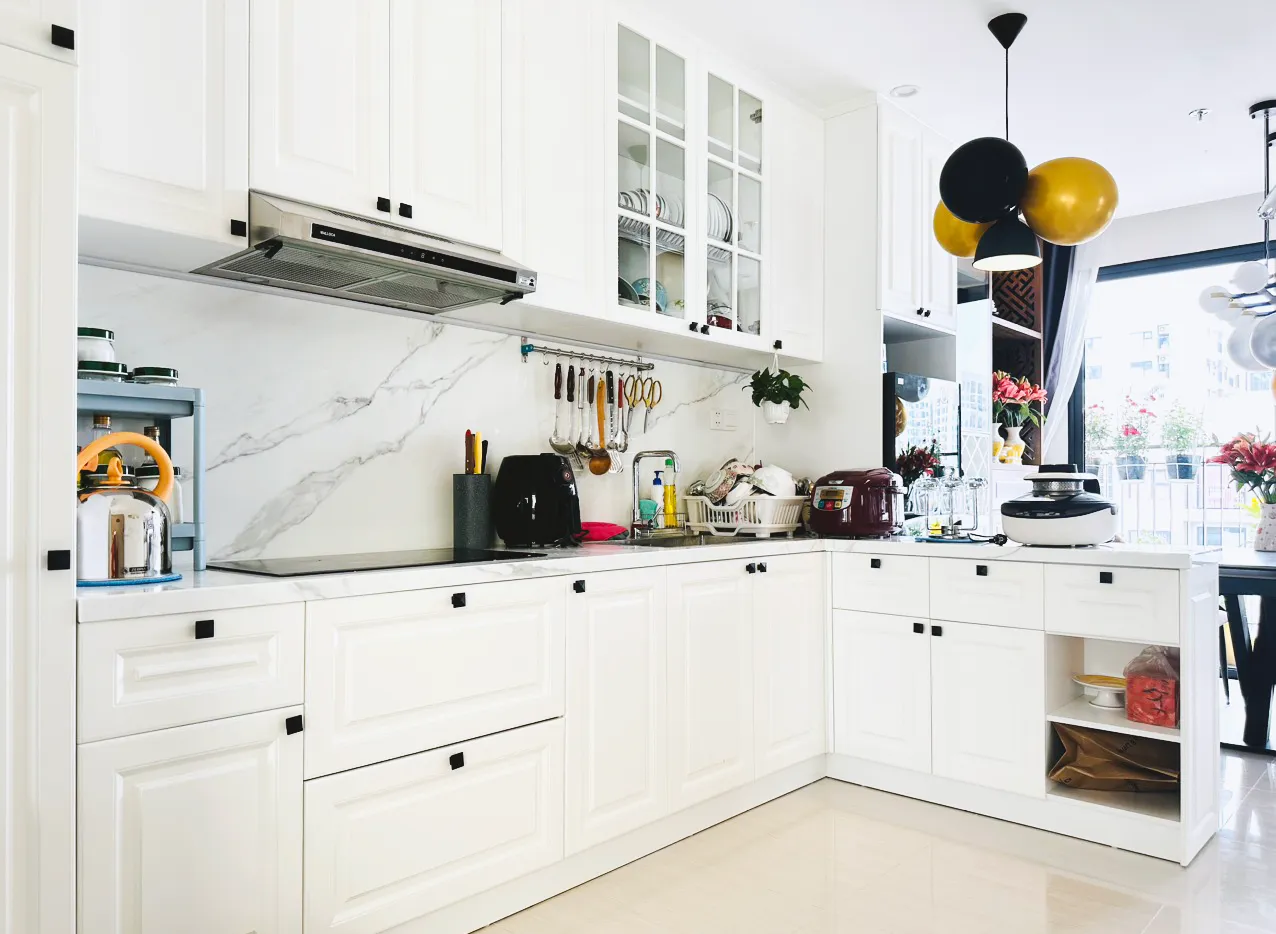 Hoàn thiện nội thất nhà bếp Căn hộ chung cư Vinhomes Quận 9 phong cách Hiện đại Modern