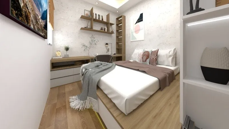 Concept nội thất phòng ngủ Căn hộ Westgate Bình Chánh phong cách Japandi