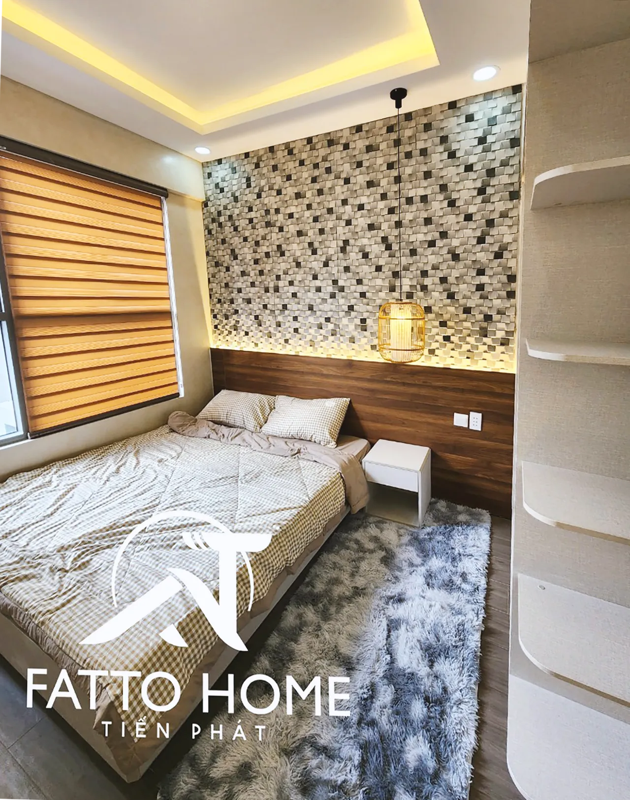 Hoàn thiện nội thất phòng ngủ Căn hộ Westgate Bình Chánh phong cách Wabi Sabi
