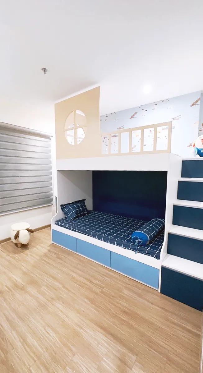 Hoàn thiện nội thất phòng ngủ cho bé Căn hộ Vinhomes Q9 phong cách Hiện đại Modern