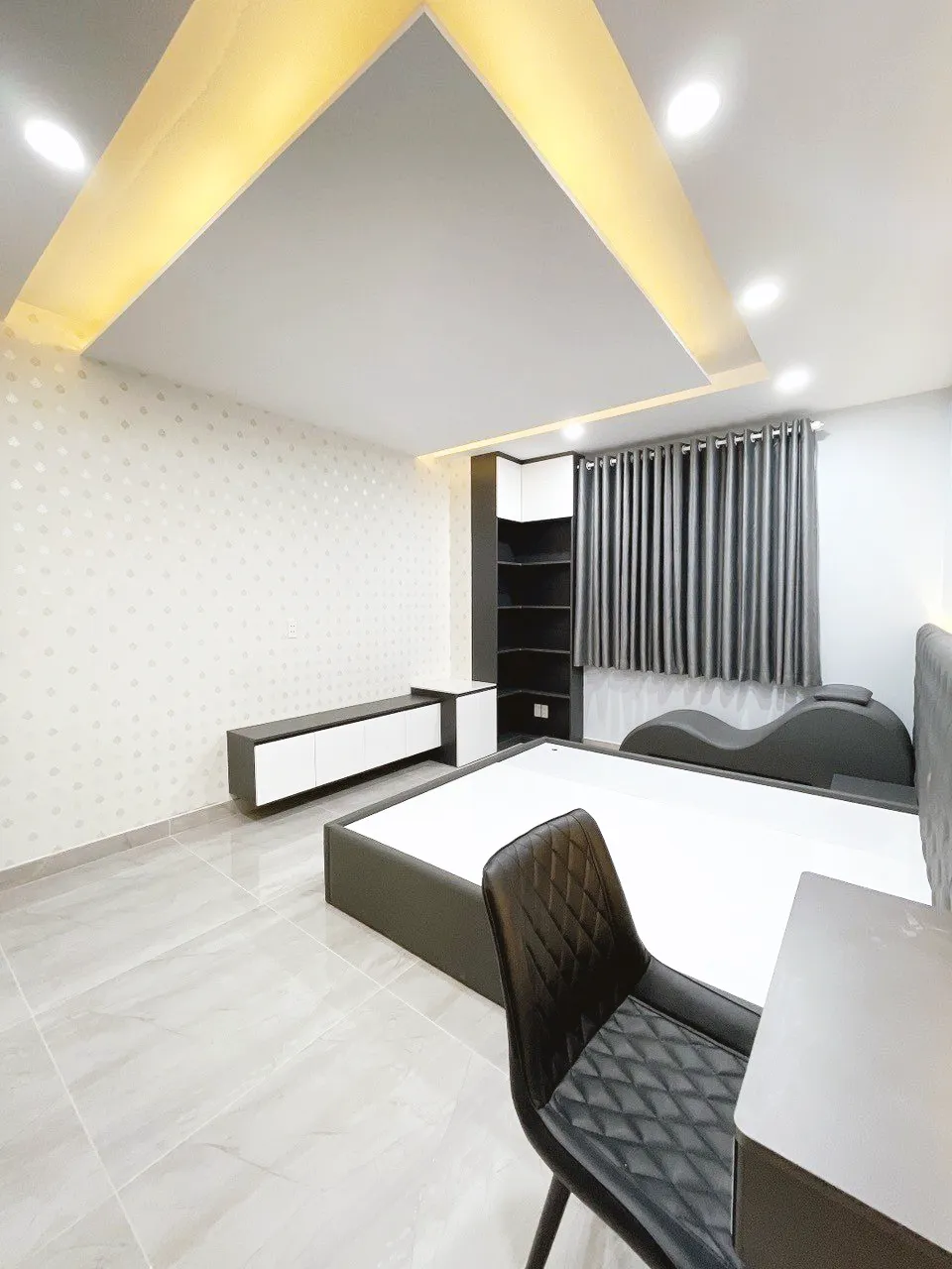 Hoàn thiện nội thất phòng ngủ Căn hộ chung cư H2 Hoàng Diệu phong cách Tối giản Minimalist