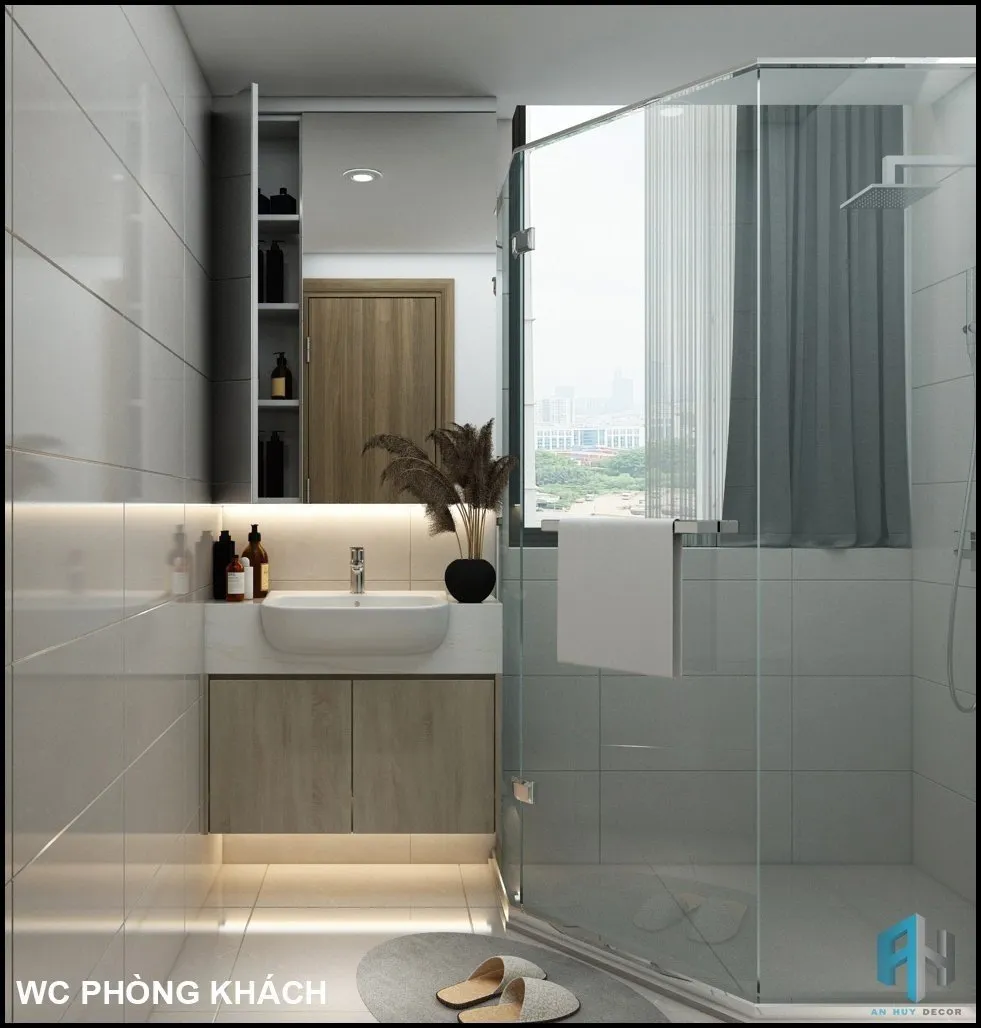 Concept nội thất phòng tắm, nhà vệ sinh Căn hộ Eco Green Quận 7 phong cách Hiện đại Modern