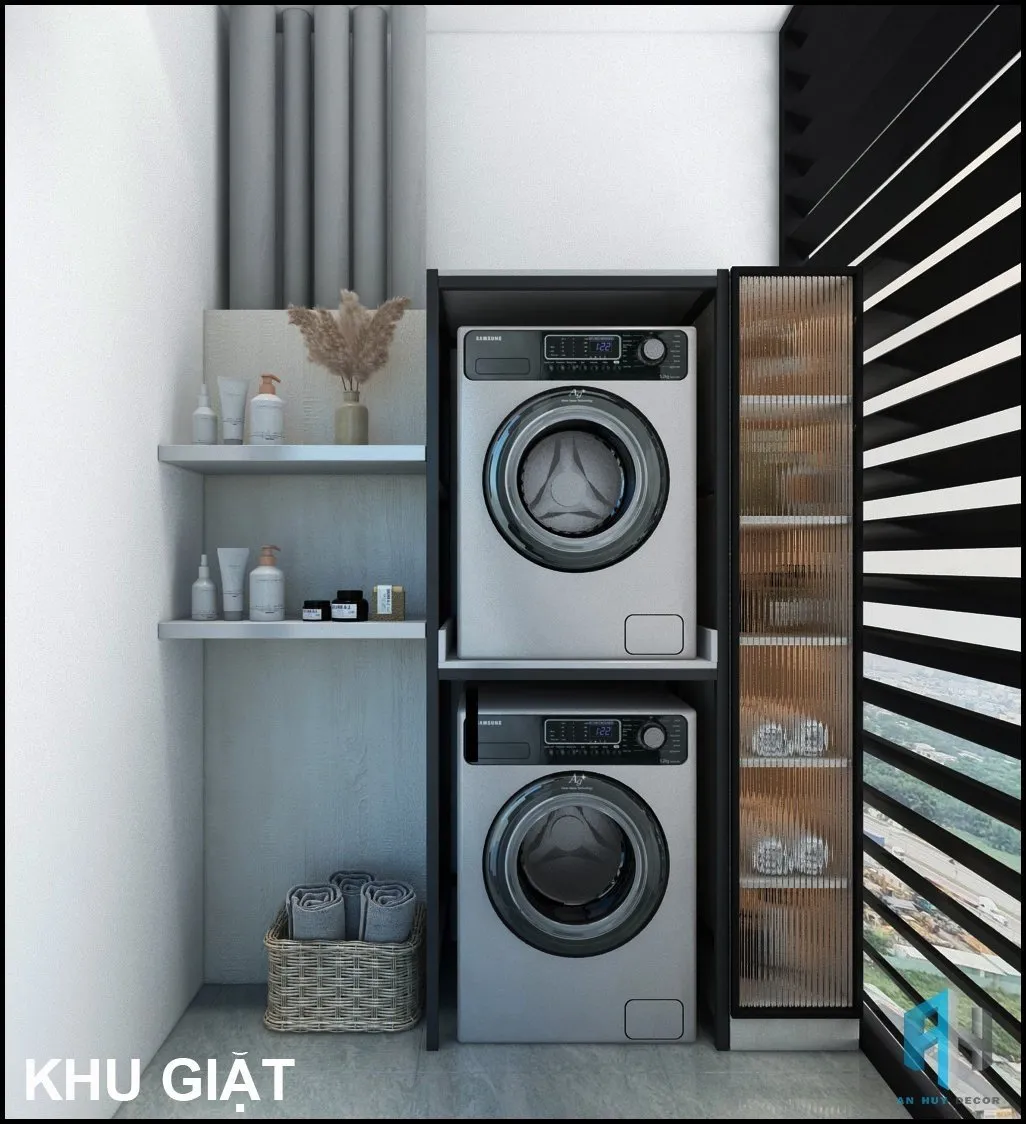 Concept nội thất lô gia phòng giặt Căn hộ Eco Green Quận 7 phong cách Hiện đại Modern