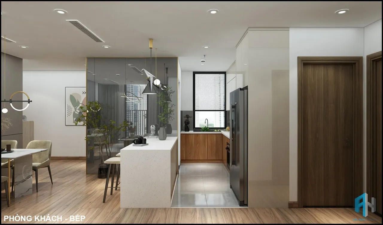 Concept nội thất nhà bếp Căn hộ Eco Green Quận 7 phong cách Hiện đại Modern