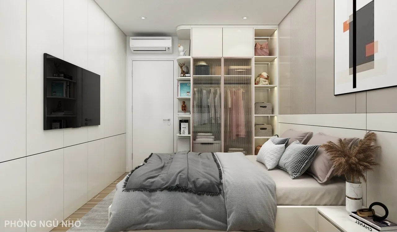 Concept nội thất phòng ngủ Căn hộ Thủ Thiêm Dragon phong cách Hiện đại Modern