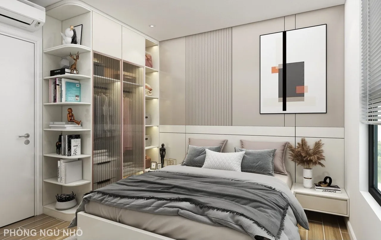 Concept nội thất phòng ngủ Căn hộ Thủ Thiêm Dragon phong cách Hiện đại Modern