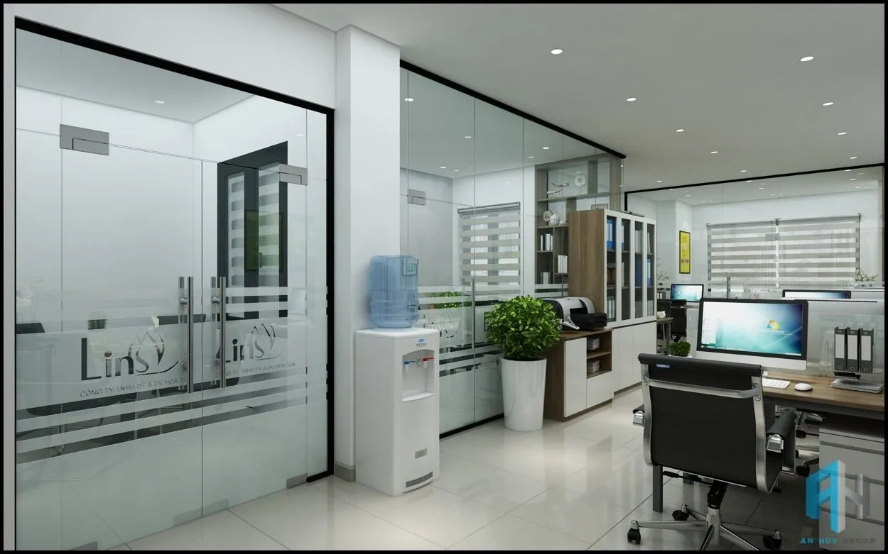 Concept nội thất khu vực làm việc chung Văn phòng Công ty Lins Quận Tân Bình