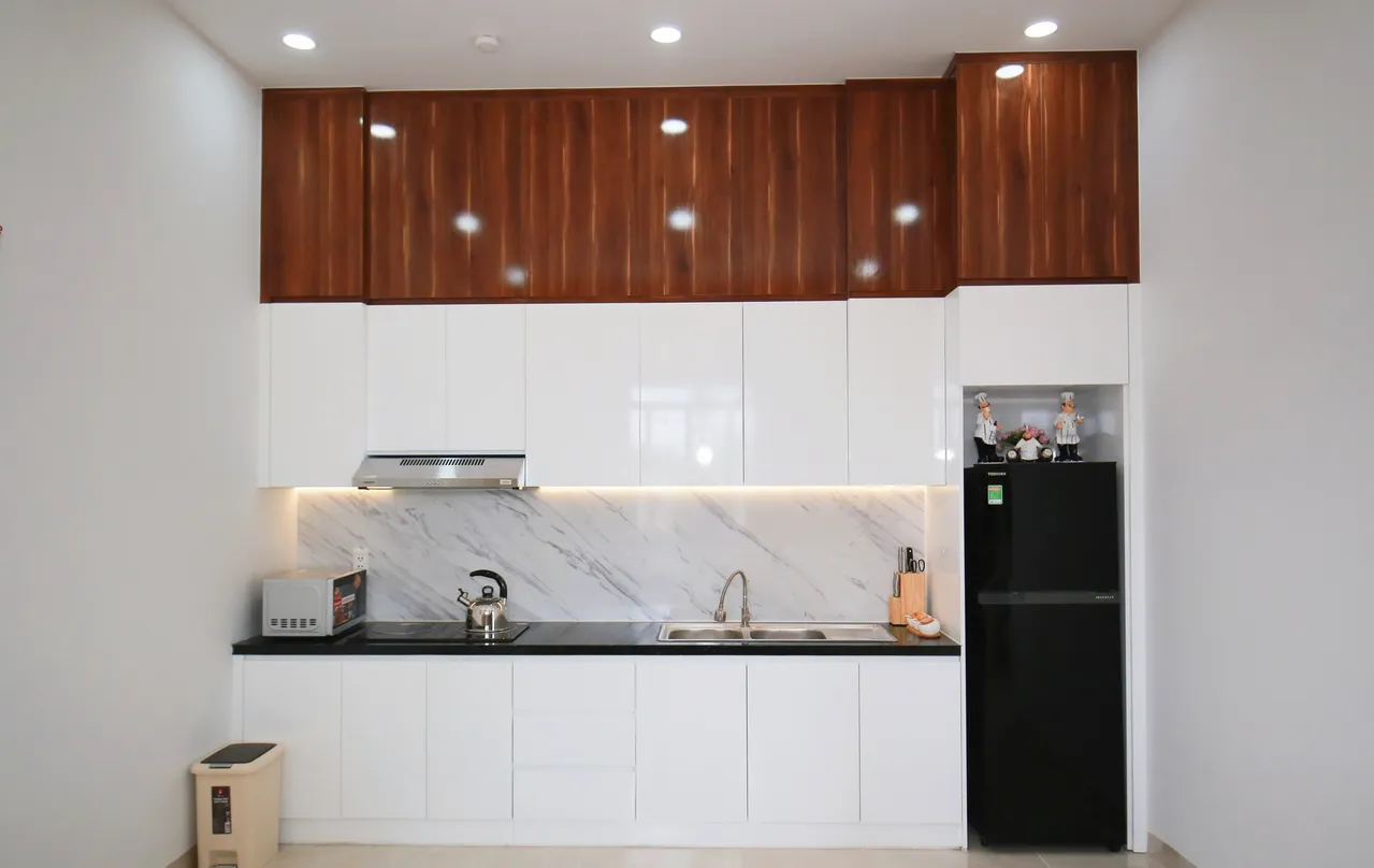 Hoàn thiện nội thất nhà bếp Nhà mẫu dự án Thành Đô, Cần Thơ phong cách Bắc Âu Scandinavian