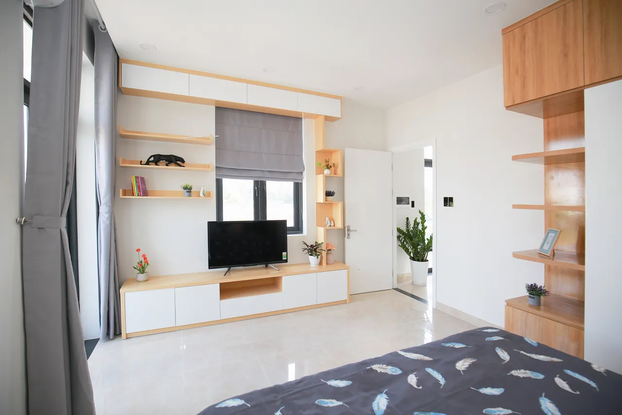 Hoàn thiện nội thất phòng ngủ Nhà mẫu dự án Thành Đô, Cần Thơ phong cách Bắc Âu Scandinavian